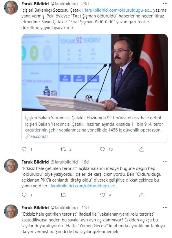 faruk bildirici ismail catakli tweet