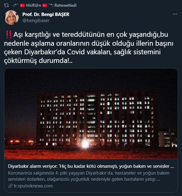 bengi baser diyarbakir tweet