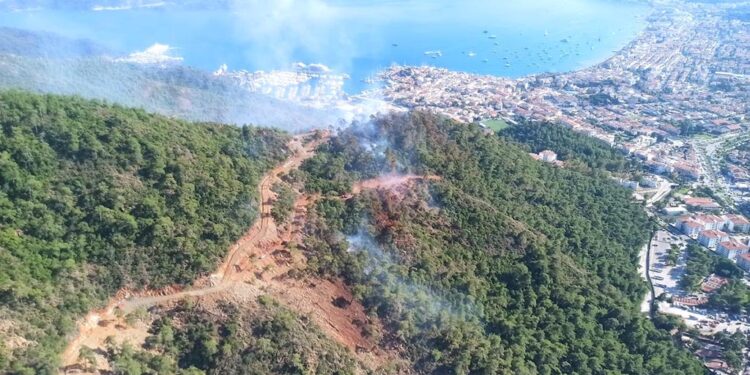Marmaris’teki orman yangını kontrol altına alındı