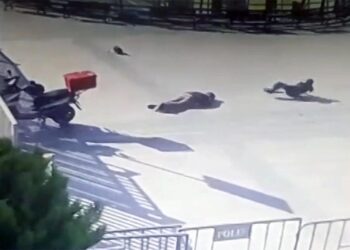 Çağlayan Adliyesi güvenlik kamerası görüntüsü