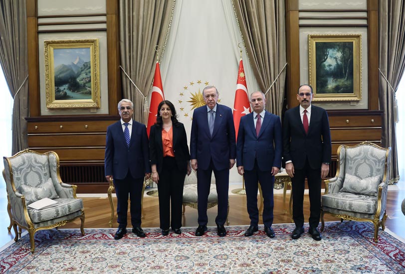 Erdoğan-DEM Parti görüşmesi sona erdi Erdoğan-DEM Parti görüşmesi sona erdi